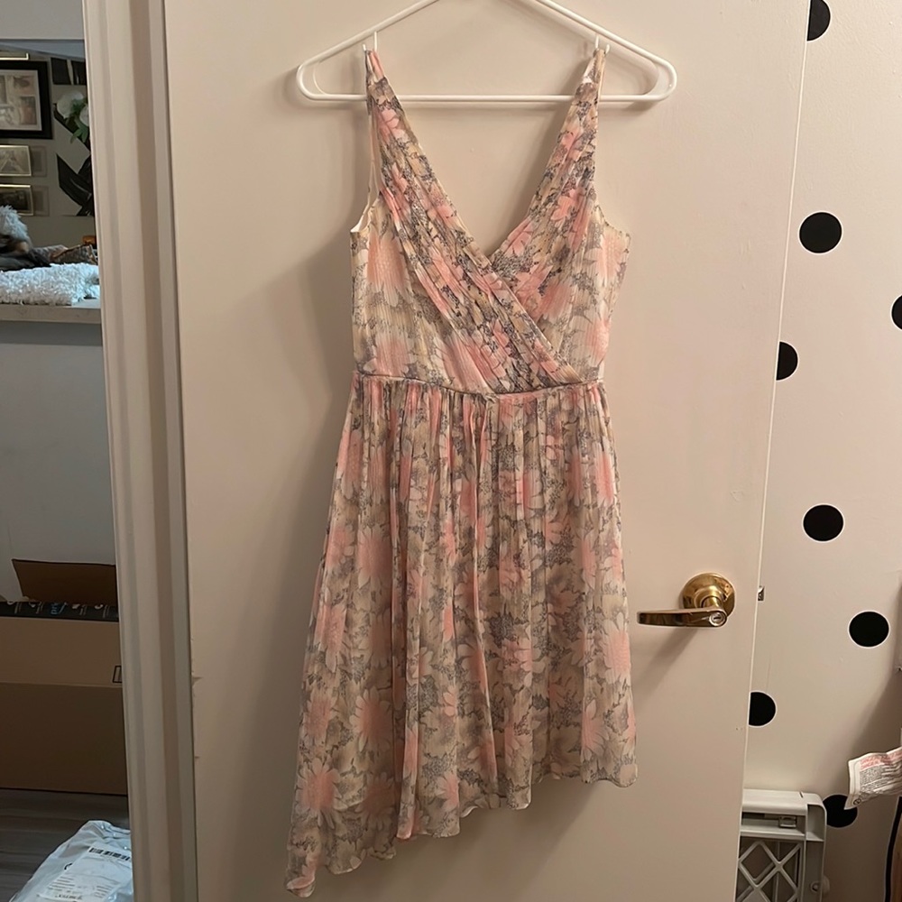 ELIZABETH AND JAMES Floral Asymmetrical Dress